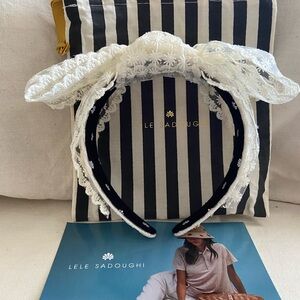 Lele Sadoughi lace bow headband